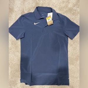 Nike DJ5123-419 Football Dri-FIT Coaches Polo Embroidered Logo Men's Small Navy